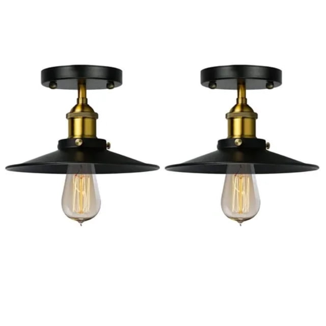 Corridor Ceiling Lamp, E27 85-240V Ceiling Light Black for Outdoor for Restaurant