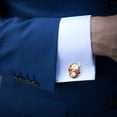 thumbnail image 4 of Tree Elegant Silver Jewelry Cufflink Set for Formal Attire Made of Stainless Steel, for Business Meetings and Special Occasions, 4 of 6