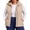 Khaki, variant on Cmfcve Womens Plus Size Quilted Vest Stand Collar Sleeveless Puffer Jacket Full Zip Fall Winter Casual Layering Outerwear