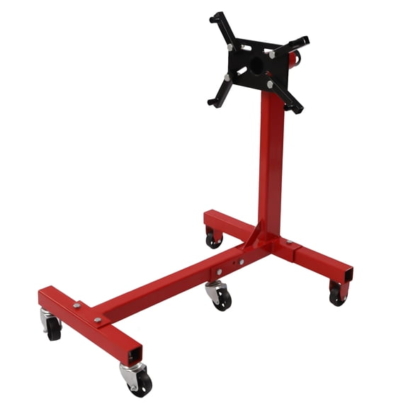 Rotating Engine Stand with 360° Rotatable Head,1250lbs Heavy Duty Load Capacity,4 Adjustable Arms & 5 Universal Wheels for Garages, Repair Shops & Auto Factories