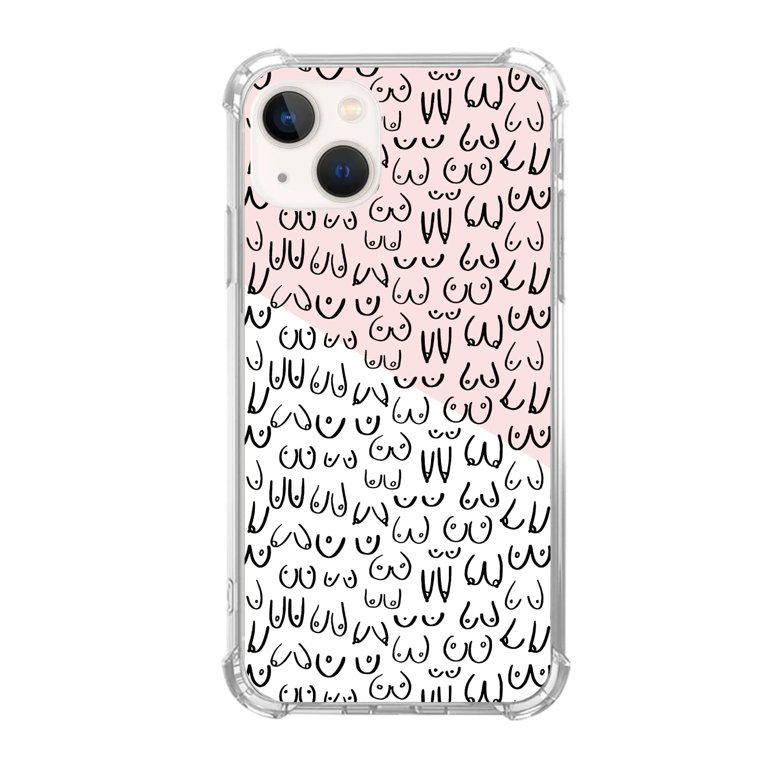 Boobs Case Compatible with iPhone 14 Aesthetic Art Design TPU