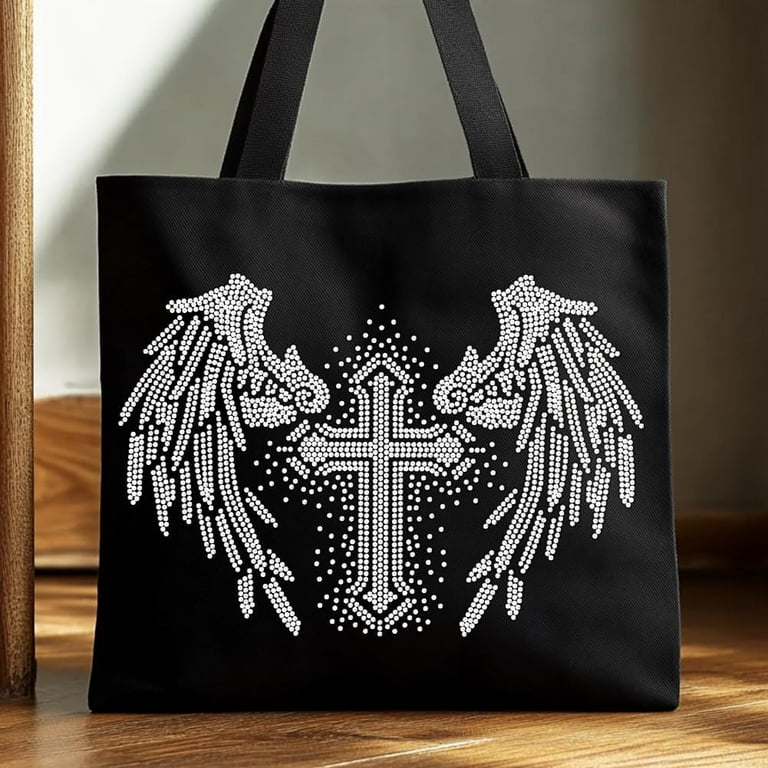 CREATCABIN Vleugels Strass Strijken Decal Bling Engel Opstrijkbare Transfers Patches Stickers Hot fix Applicaties Reparatie Warmteoverdracht Glitter