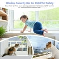 thumbnail image 5 of 2 Pack Tension Curtain Rod, Window Safety Bars, Adjustable Sliding Glass Door Lock, Window Lock Bar Curtain Rods for Home, Bathroom, Bedroom, Dorm, Office, Extends from 23.62-39.37 Inches (White), 5 of 8