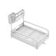 thumbnail image 1 of Escurridor de platos para encimera de cocina con escurridor, ahorro de espacio, multifuncional, bandeja escurridora de platos con boquilla ajustable Blanco, 1 of 9