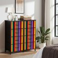 thumbnail image 6 of Boho Dresser for Bedroom with 4 Storage Drawers Mexican Blanket Stripes for Cinco de Mayo Mexican Chest of Drawers Steel Framed Fabric Closet Organizers for Entryway, 6 of 7