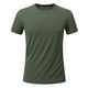 thumbnail image 5 of Ceisia Men's Slim Fit Short Sleeve Crew Neck Tee All-Over Geometric Stripe Print Performance Sports Top Army Green XXXL Gifts, 5 of 7