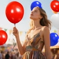 thumbnail image 4 of Independence Day Party Balloons Set With Ribbon, 10 Balloons In Three Colors For Festive Decor, Perfect For Fourth Of July Celebrations, Includes Assorted Balloons And A Roll Of, 4 of 6