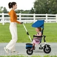 thumbnail image 2 of Costway 5-in-1 Folding Trike for Toddlers 1-5 Years Old with Safety Harness Storage Blue, 2 of 11