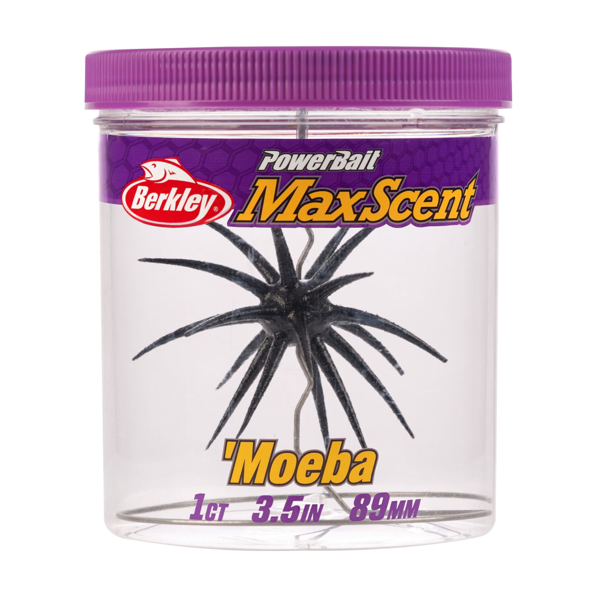 Berkley PowerBait® MaxScent 'Moeba, 3.5 in, Creatures, Black (1-count)