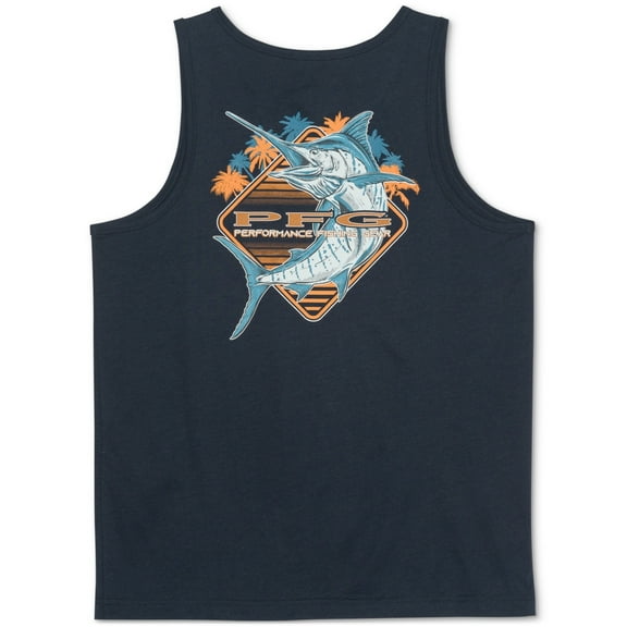 Columbia Men Regular fit Sleeveless Graphic Tank Top Shirt XL Blue Solid