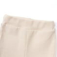thumbnail image 3 of GYRATEDREAM Kids Baby Girl Knit Bell Bottoms Solid Color Flared Pants Toddler Elastic Waist Ruffle Leggings Fall Clothes for 7-8Y White Bell Bottoms, 3 of 9