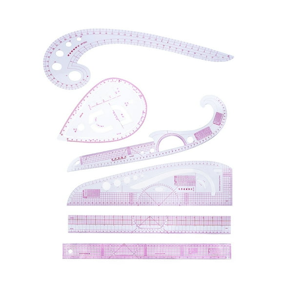 Craft Ruler Set for DIY Crafts Assorted Color Plastic Drawing Tool with High Accuracy 1 Set