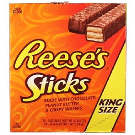 Reeses Sticks, King Size, Count 24 (3 oz) - Chocolate Candy / Grab Varieties & Flavors