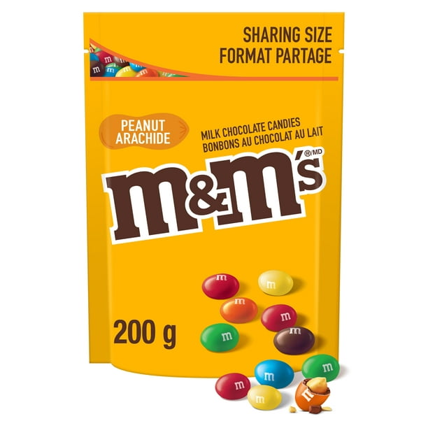 Friandises au chocolat au lait M&M’s Arachides, pochette, 200 g