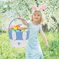 thumbnail image 4 of Ovzne Easter Bunny Cotton Rope Handwoven Storage Basket With Handle On Clearance, 4 of 6