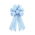thumbnail image 2 of karymi Handmade Imitation Linen Solid Color Ribbon Bow Pendant Versatile Decoration for Party Wedding Christmas Wall Tree Arch 11.81x19.69in Blue Party Favors, 2 of 6