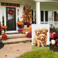 thumbnail image 6 of Golden Retriever Yard Flag Cute Dog Face Golden Retriever Garden Decoration Washable Colorful Cartoon Yard Flag Decoration for Balcony Porch Home Backyard Farmhouse 28x40in, 6 of 6