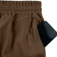 thumbnail image 4 of Mens Corduroy Shorts Lightweight Elastic Waist Drawstring Mens Summer Shorts Casual with Pockets Loose Fit Men Beach Shorts, 4 of 9
