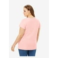 thumbnail image 3 of Roaman's Women's Plus Size Flutter-Sleeve Sweetheart Ultimate Tee, 3 of 6