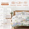 thumbnail image 6 of Cal King 4 Piece Bedding Set Gnome Flowers Butterfly on Wood Soft Breathable Duvet Cover and Pillowcase,Retro Watercolor Pastoral Theme Duvet Cover Set Bed Sheets for Bedroom Dormitory Guest Room, 6 of 9