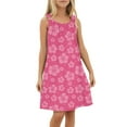 thumbnail image 4 of MIASHUI Robe Débardeur Sans Manches d'Été pour Filles, par-Dessus de Plage, pour Tenue Décontractée Extérieure, Rose Vif, 4-5 Ans, 4 of 4