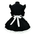 thumbnail image 5 of Guieoi Dress for Women Clearance under $10.00 Plus Size Women's Long Sleeve French Maid Standing Collar Lace Role-playing Dress Black Black*Friday/Cyber*Monday Clearance, 5 of 5