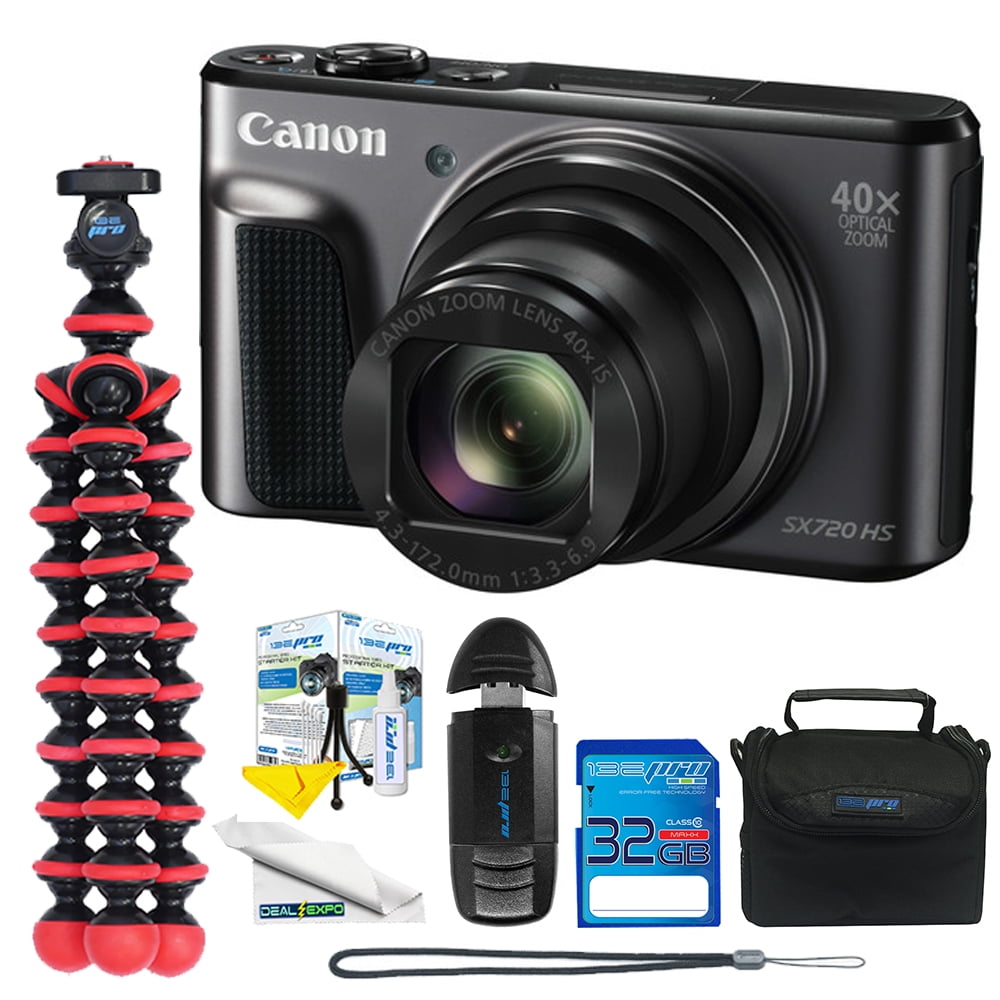 Canon PowerShot SX720 HS Digital Camera (Black) + Expo Advanced