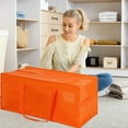 thumbnail image 4 of RBCKVXZ Heavy Duty Extra Large Moving Bags with Handles, Waterproof Foldable Storage Totes, Clothing Storage Bags, Packing Moving Boxes for College Supplies & Seasonal Storage, Orange, 4 of 6