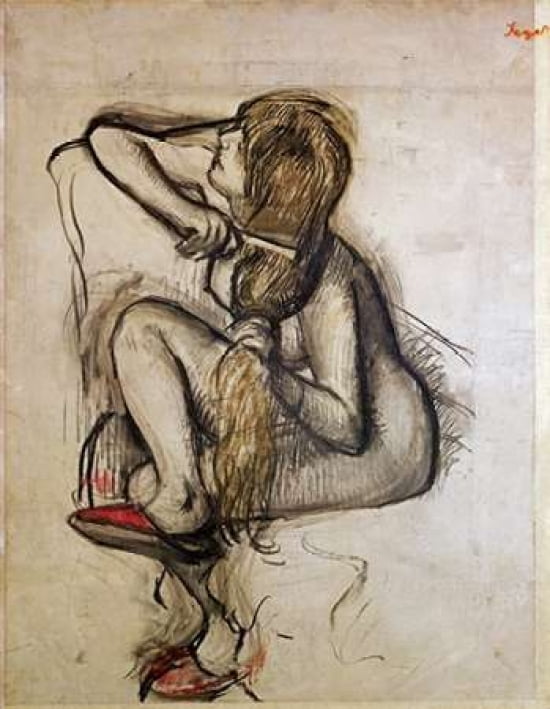 Woman Combing Her H