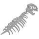 thumbnail image 3 of Disfraz de esqueleto de dinosaurio 3D para Halloween, regalo realista para espectáculos y fiestas. Gris 120 cm, 3 of 9