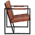 thumbnail image 2 of vidaXL 3-Seater Sofa Brown Real Goat Leather, 2 of 5