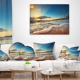 thumbnail image 3 of Designart Exotic Beach in Dominican Republic - Seashore Throw Pillow - 16x16, 3 of 4