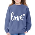 thumbnail image 5 of Otqutp Girls Oversized Sweatshirt Cute Heart Print Sweater Preppy Valentines Day Pullover Teens Long Sleeve Crew Neck Shirts, 5 of 9