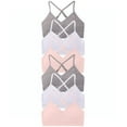thumbnail image 6 of Livona Racerback Training Bra for Girls- 3 Pack Seamless Sports Bra, Padded Everyday Bra Bralette,Crop Cami Tank Top (6-14), 6 of 7