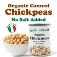thumbnail image 6 of Organic Canned Chickpeas, 14 oz (Pack of 4) - Unsalted Non-GMO Garbanzo Beans. Perfect for Salads, Soups, Hummus, and Falafel. Vegan. Good Source of Fiber and Protein. Made in Italy, 6 of 8