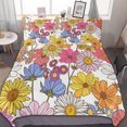 thumbnail image 1 of HAHDAXIA Sunflower Pattern Bedding Solid Comforter Set for All Seasons,3 Pieces(1 Comforter+2 Pillowcases),Soft Microfiber Bedding Set Full(79"x90"), 1 of 7