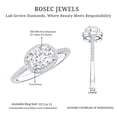 thumbnail image 5 of Rosec Jewels Lab Created Diamond Ring for Women - EF-VS Grade East West Engagement Ring, 10K White Gold, US 7.50, 5 of 8
