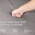 thumbnail image 6 of PARKWELL 7-Piece Outdoor High Back Patio Conversation Set,Wicker 6-Seat Furniture with Loveseat Sofa, Swivel Gliders,Coffee Table and Ottomans,Gray Wicker Gray Cushions, 6 of 8