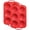 Red-6 Cups-2 pcs, variant on 2 Pack Silicone Muffin Pan With Metal Frame Non-stick Large Cupcake Handles 6 Cup Silicon Tin Tray For Baking Egg Bites Mold Bpa Free Red