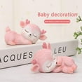 thumbnail image 5 of Small Cartoon Sleeping Deer Ornament,Lovely Resin Sleeping Pose Deer Baby Toy Decor,Sweet Dreams Deer Ornament for Home Car Office Room Decoration Little Present Cake Accessory, 5 of 7