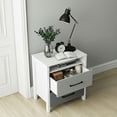 thumbnail image 6 of STYLIVIA Adult 2 Drawer Nightstand with Open Shelf 20.9" W × 15.7" D × 22.7" H, 6 of 17