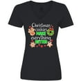 thumbnail image 3 of Inktastic Christmas Cookies Make Everything Better Women's V-Neck T-Shirt, 3 of 5