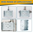 thumbnail image 2 of Copkim 4 Pcs Metal Electrical Junction Box 2-1/8" Deep Three Gang Multi Device Box Square Silver Galvanized Steel Drawn Construction, 2 of 6