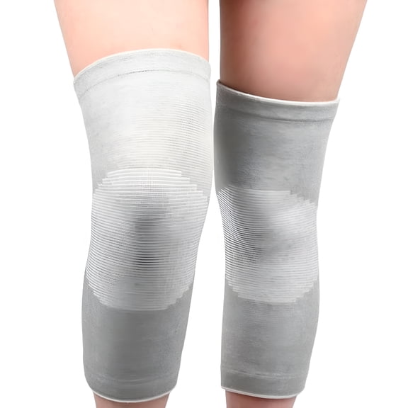 XIRQI Premium Bamboo Knee Sleeve Compression Brace for Men and Women, Breathable Knee Support for Running Hiking Weightlifting, Comfortable Joint Stabilizer for Daily Wear and Recovery (Gray, 3XL)