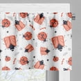 thumbnail image 5 of Ambesonne Cartoon Valance & Curtain, Funny Little Creatures Art, 55"x45", Burnt Sienna and Dark Blue, 5 of 7