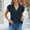 Navy, variant on Deal of the Week Ofreoo Women's Tops Loose And Comfortable Leisure Short Sleeve Fashion Tops V-neck Fold T-shirt
