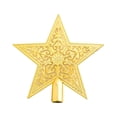 thumbnail image 1 of Adornos navideños Dainzusyful, adornos navideños rojos Anker de 5.9 pulgadas, estrella plana para árbol, decoración navideña dorada, estrella brillante para la copa del árbol, decoración para el hogar, 1 of 8