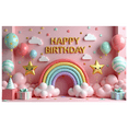 thumbnail image 5 of Yatrandify Happy Birthday Banner Colorful Theme Rainbow Design for Kids Party Indoor Decoration Holiday Celebration, 5 of 7