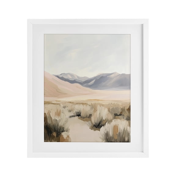 Stupell Industries Contemporary Pastel Desert Solitude White Framed Print Under Glass, 13 x 16, by Heidi Kuntz