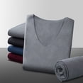 thumbnail image 2 of Minnieouse Conjunto de ropa interior térmica para hombre, terciopelo, Otoño Invierno, oficina, escuela, sueño al aire libre, capa básica, ropa Ropa interior Gris oscuro, 2 of 6
